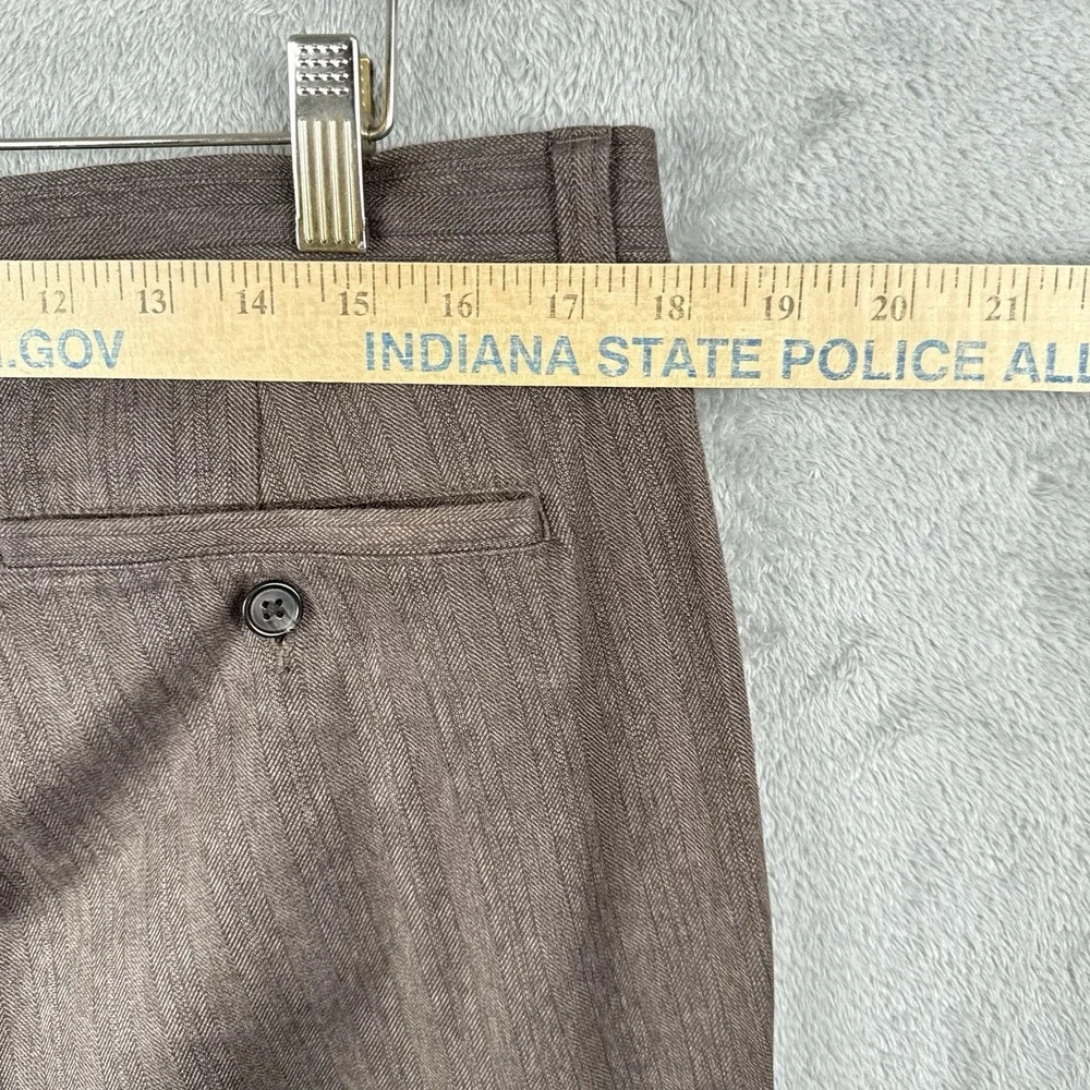 Banana Republic Dawson Pants Mens 34x30 Brown Houndstooth Cotton Office